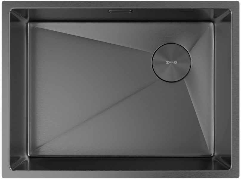 Мойка кухонная Zorg ZEROX 59 U / IF SIDE SF PVD GUNBLACK 59x44 матовая оружейная сталь Мойка кухонная Zorg ZEROX 59 U / IF SIDE SF PVD GUNBLACK 59x44 матовая оружейная сталь