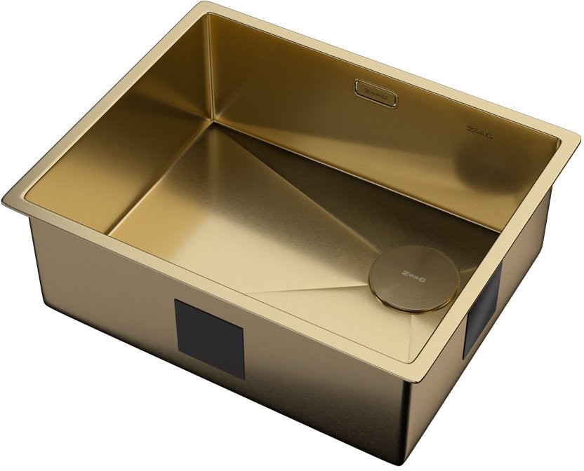 Мойка кухонная Zorg ZEROX 54 U / IF SIDE SF PVD GOLD 54x44 матовое золото Мойка кухонная Zorg ZEROX 54 U / IF SIDE SF PVD GOLD 54x44 матовое золото