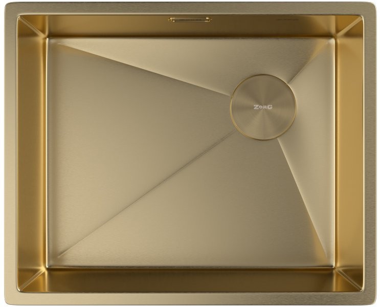 Мойка кухонная Zorg ZEROX 54 U / IF SIDE SF PVD GOLD 54x44 матовое золото Мойка кухонная Zorg ZEROX 54 U / IF SIDE SF PVD GOLD 54x44 матовое золото