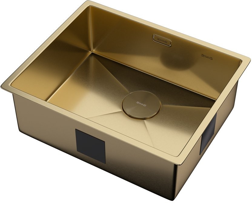 Мойка кухонная Zorg ZEROX 54 U / IF PVD GOLD 54x44 матовое золото Мойка кухонная Zorg ZEROX 54 U / IF PVD GOLD 54x44 матовое золото