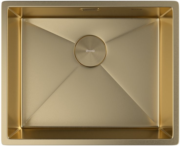 Мойка кухонная Zorg ZEROX 54 U / IF PVD GOLD 54x44 матовое золото Мойка кухонная Zorg ZEROX 54 U / IF PVD GOLD 54x44 матовое золото