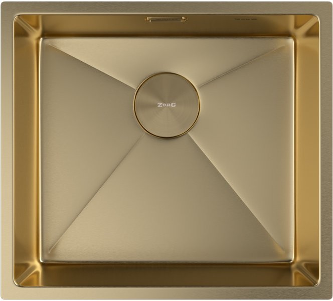 Мойка кухонная Zorg ZEROX 49 U / IF PVD GOLD 44x49 матовое золото Мойка кухонная Zorg ZEROX 49 U / IF PVD GOLD 44x49 матовое золото