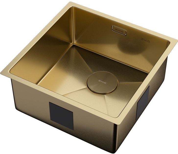 Мойка кухонная Zorg ZEROX 44 U / IF PVD GOLD 44x44 матовое золото Мойка кухонная Zorg ZEROX 44 U / IF PVD GOLD 44x44 матовое золото