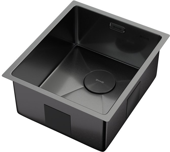 Мойка кухонная Zorg ZEROX 38 U / IF PVD Gunblack 44x38 матовая оружейная сталь Мойка кухонная Zorg ZEROX 38 U / IF PVD Gunblack 44x38 матовая оружейная сталь