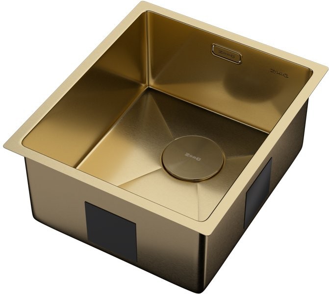 Мойка кухонная Zorg ZEROX 38 U / IF PVD GOLD 44x38 матовое золото Мойка кухонная Zorg ZEROX 38 U / IF PVD GOLD 44x38 матовое золото