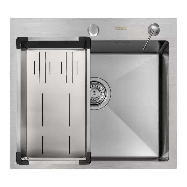 Мойка кухонная Arfeka ECO AR 550*500+CL AR G+DS AR SATIN Мойка кухонная Arfeka ECO AR 550*500+CL AR G+DS AR SATIN