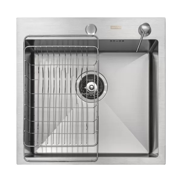 Мойка кухонная Arfeka ECO AR 550*500+CL AR F+DS AR SATIN DECOR MILLET Мойка кухонная Arfeka ECO AR 550*500+CL AR F+DS AR SATIN DECOR MILLET