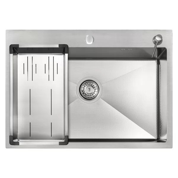 Мойка кухонная Arfeka ECO AR 700*500, коландер G, дозатор SATIN DECOR Мойка кухонная Arfeka ECO AR 700*500, коландер G, дозатор SATIN DECOR