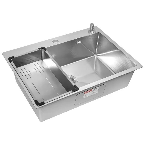 Мойка кухонная Arfeka ECO AR 700*500, коландер G, дозатор SATIN DECOR Мойка кухонная Arfeka ECO AR 700*500, коландер G, дозатор SATIN DECOR