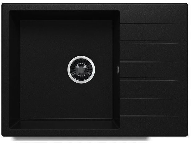 Мойка кухонная Polygran DEKA 700 70x50 черный металлик Мойка кухонная Polygran DEKA 700 70x50 черный металлик