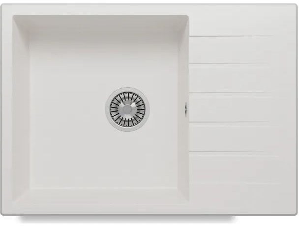 Мойка кухонная Polygran DEKA 700 70x50 белый хлопок Мойка кухонная Polygran DEKA 700 70x50 белый хлопок