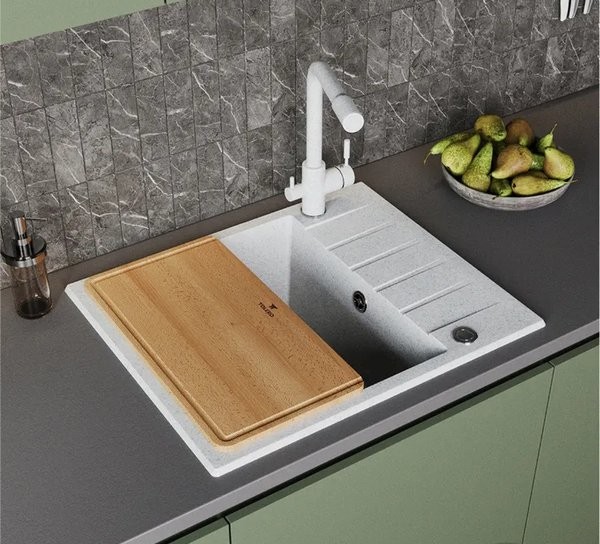 Мойка кухонная Polygran DEKA 600 60x50 светло-серый Мойка кухонная Polygran DEKA 600 60x50 светло-серый