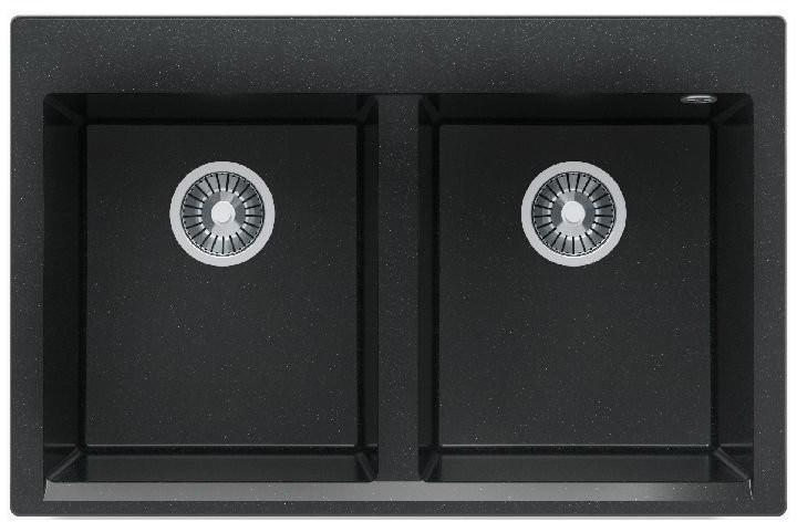 Мойка кухонная Polygran Brig 790 79x50 черный металлик Мойка кухонная Polygran Brig 790 79x50 черный металлик