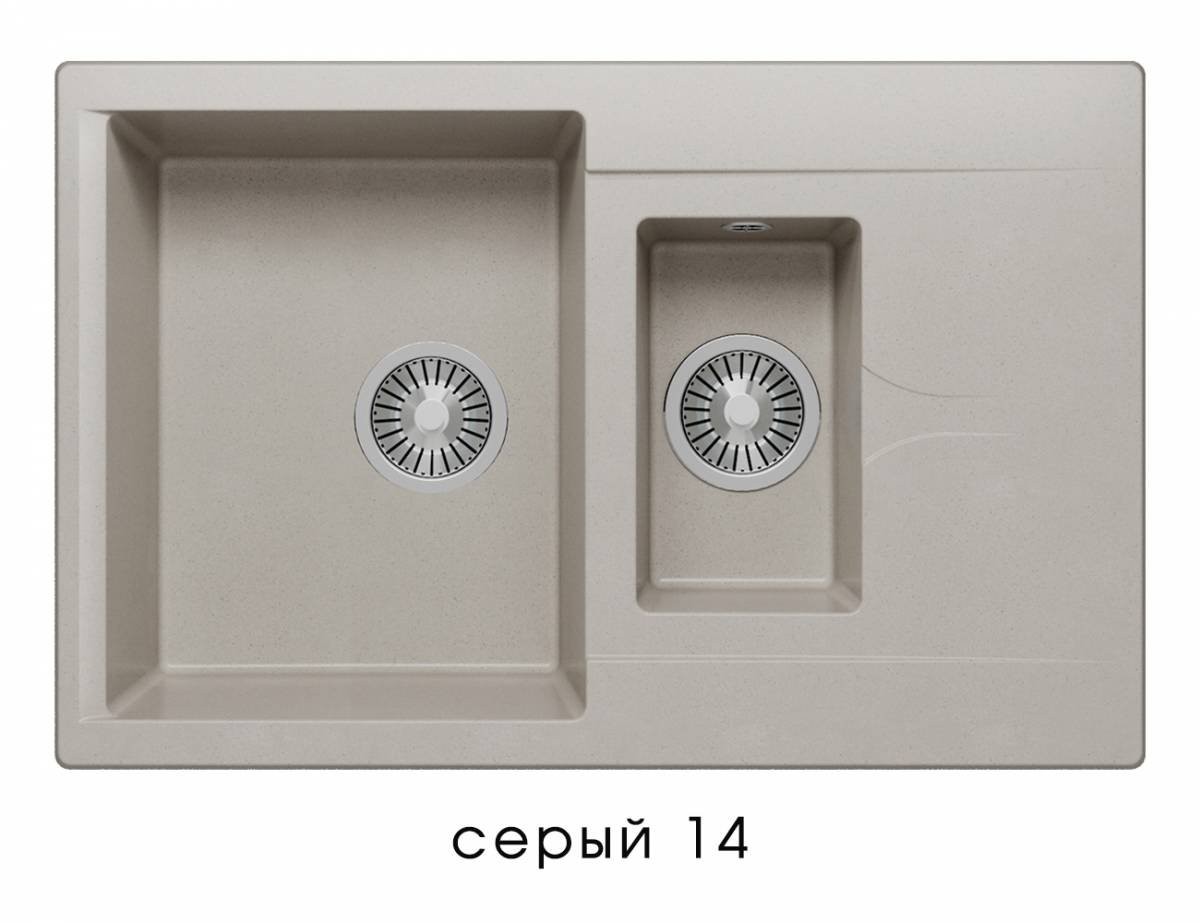 Мойка кухонная Polygran Brig-770 серый Мойка кухонная Polygran Brig-770 серый
