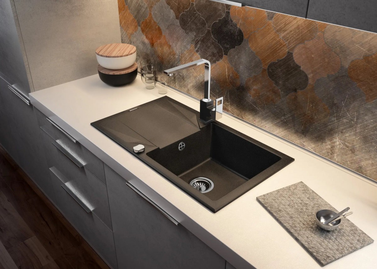 Мойка кухонная Deante Evora ZQJ_G113 78x44 с сифоном Space Saver Nero, графитовый металлик Мойка кухонная Deante Evora ZQJ_G113 78x44 с сифоном Space Saver Nero, графитовый металлик