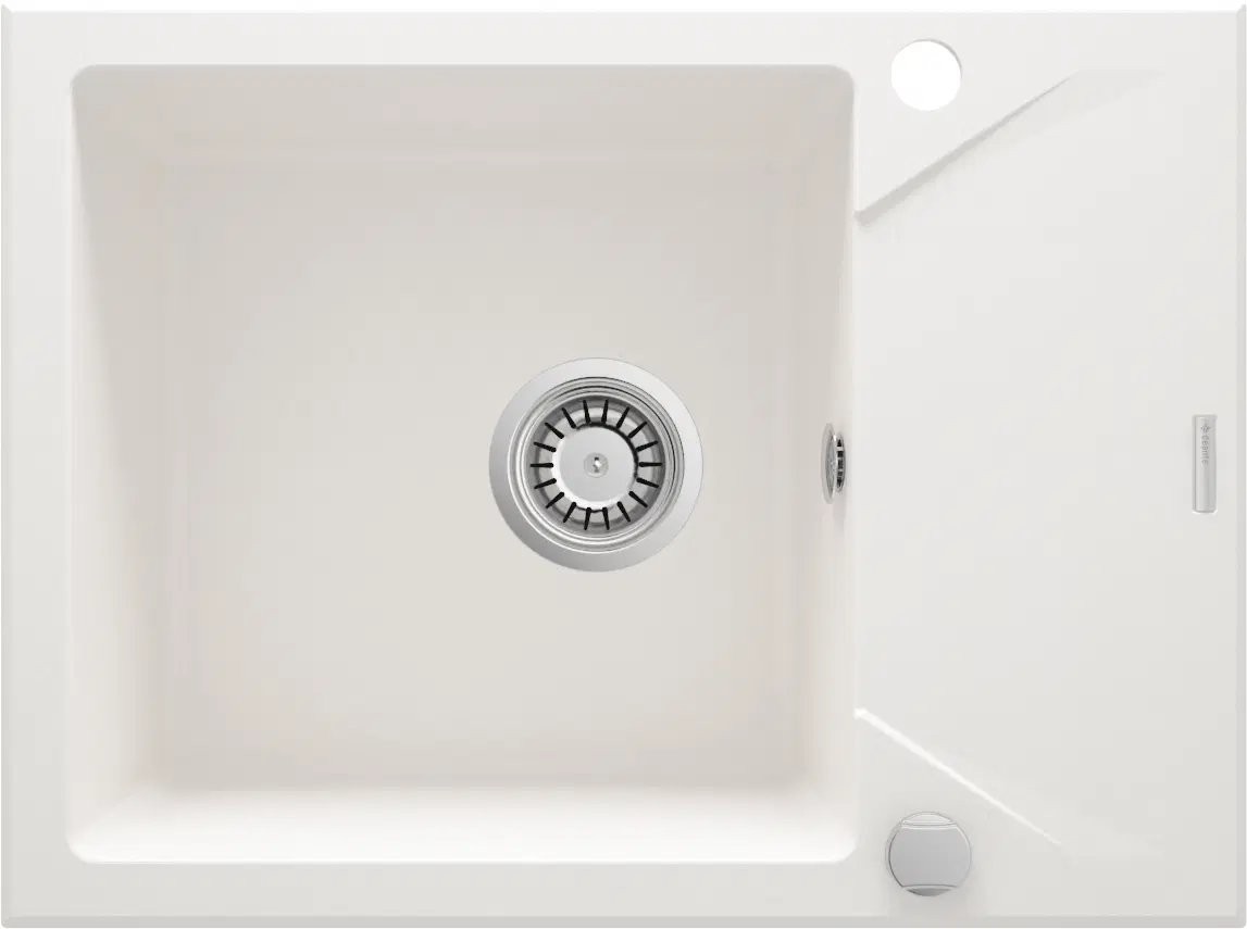 Мойка кухонная Deante Evora ZQJ_A11A 59x44 с сифоном Space Saver, алебастр Мойка кухонная Deante Evora ZQJ_A11A 59x44 с сифоном Space Saver, алебастр