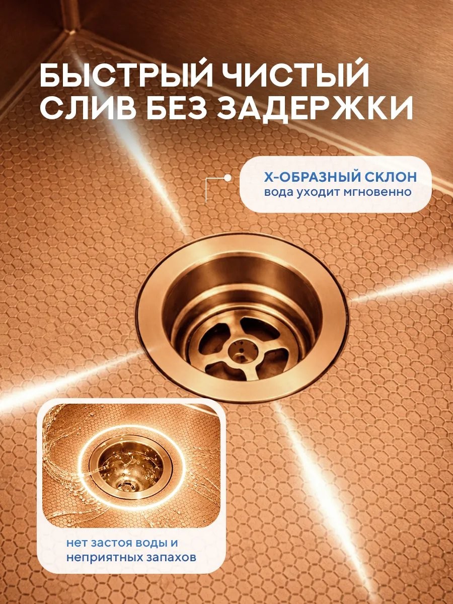 Мойка кухонная Amore di Mare Alveo Bronze AL5444BR-1 54x44 бронза Мойка кухонная Amore di Mare Alveo Bronze AL5444BR-1 54x44 бронза