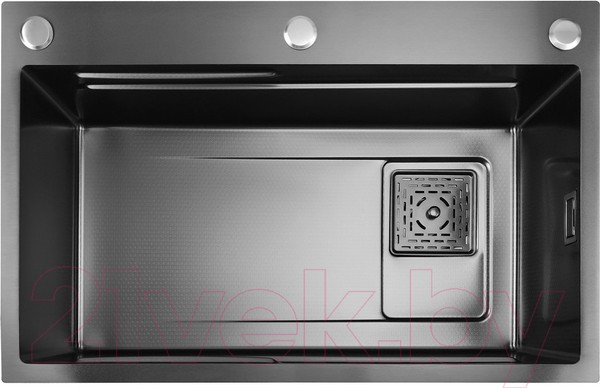Мойка кухонная STELLAR Decor S7045NB-A-D (нано черный, c доской) Мойка кухонная STELLAR Decor S7045NB-A-D (нано черный, c доской)