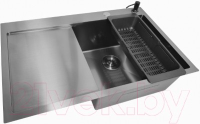 Мойка кухонная STELLAR Decor S7850NB-R-D (нано черный) Мойка кухонная STELLAR Decor S7850NB-R-D (нано черный)