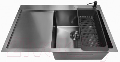 Мойка кухонная STELLAR Decor S7850NB-R-D (нано черный) Мойка кухонная STELLAR Decor S7850NB-R-D (нано черный)
