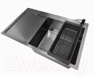 Мойка кухонная STELLAR Decor S7850NB-R-D (нано черный) Мойка кухонная STELLAR Decor S7850NB-R-D (нано черный)