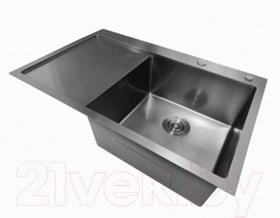 Мойка кухонная STELLAR Decor S7850NB-R-D (нано черный) Мойка кухонная STELLAR Decor S7850NB-R-D (нано черный)