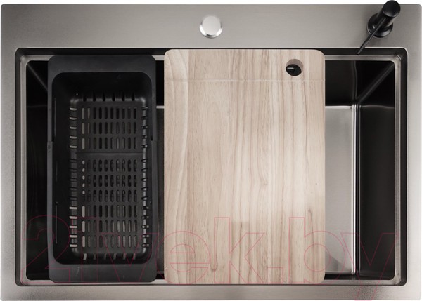 Мойка кухонная STELLAR S6050NB-A (нано черный, c доской) Мойка кухонная STELLAR S6050NB-A (нано черный, c доской)