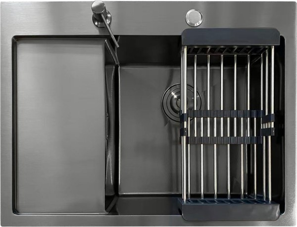 Мойка кухонная STELLAR Decor S6550NB-R-D (нано черный) Мойка кухонная STELLAR Decor S6550NB-R-D (нано черный)