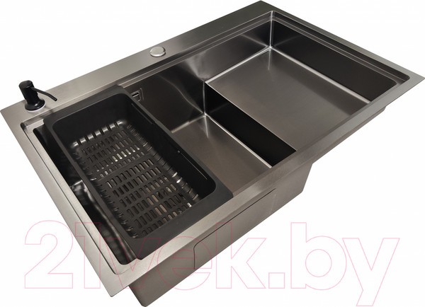 Мойка кухонная STELLAR S6550NB-TU-L (нано черный, с доской) Мойка кухонная STELLAR S6550NB-TU-L (нано черный, с доской)