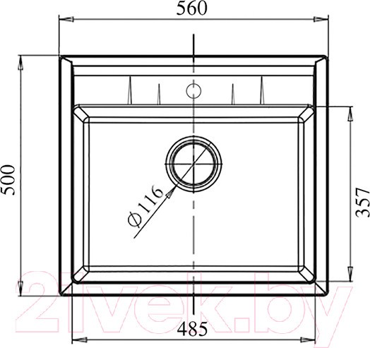 Мойка кухонная GranFest Quadro GF-Q561 (топаз) Мойка кухонная GranFest Quadro GF-Q561 (топаз)