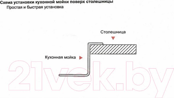 Мойка кухонная Gerhans K35043 Мойка кухонная Gerhans K35043