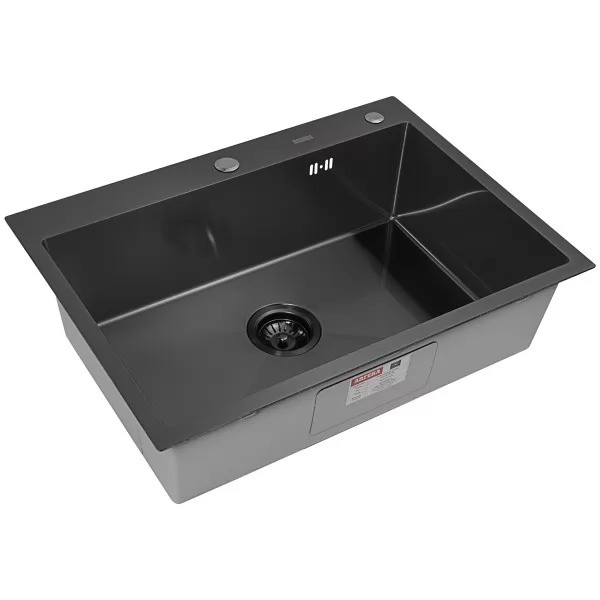 Мойка кухонная Arfeka ECO AR 700*500, коландер G, дозатор BLACK Мойка кухонная Arfeka ECO AR 700*500, коландер G, дозатор BLACK