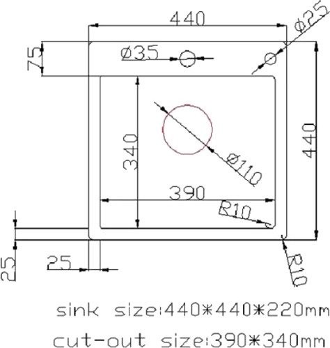Мойка кухонная Asteria A4444NB-D (черный декор) Мойка кухонная Asteria A4444NB-D (черный декор)