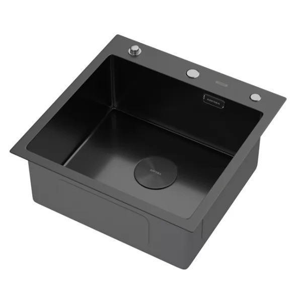 Мойка кухонная Arfeka ECO AR 500*500 POP-UP BLACK NANO DECOR VOLCANIC Мойка кухонная Arfeka ECO AR 500*500 POP-UP BLACK NANO DECOR VOLCANIC