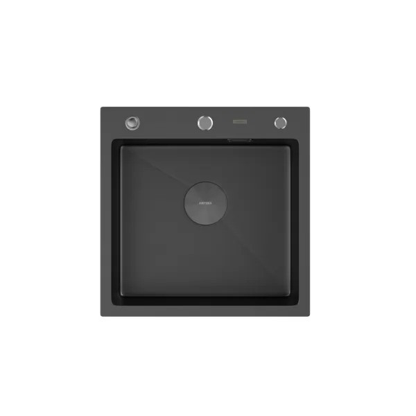 Мойка кухонная Arfeka ECO AR 500*500 POP-UP BLACK PVD NANO Мойка кухонная Arfeka ECO AR 500*500 POP-UP BLACK PVD NANO