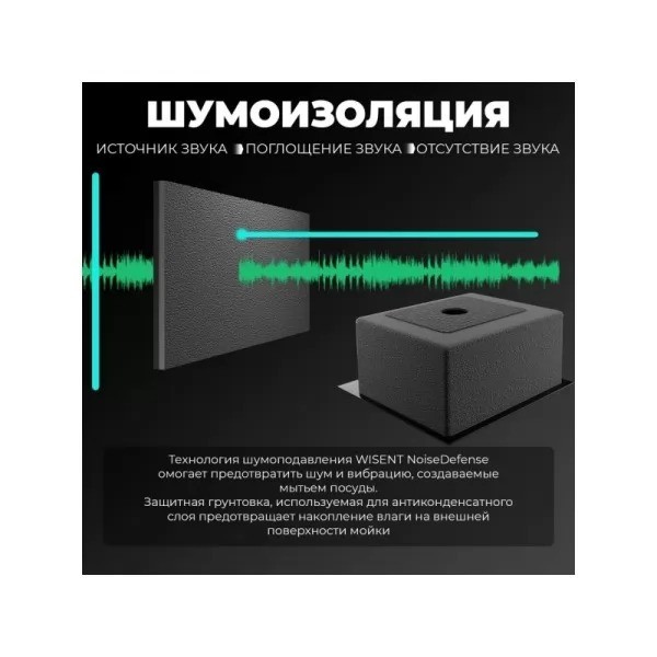 Мойка кухонная Wisent WS35848/GER013 Сатин Мойка кухонная Wisent WS35848/GER013 Сатин