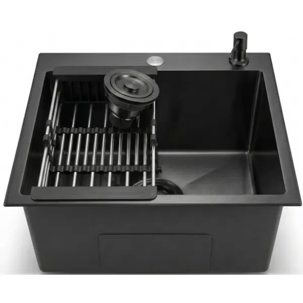 Мойка кухонная Wisent 5050BM-C Декор Зерно-Графит Мойка кухонная Wisent 5050BM-C Декор Зерно-Графит