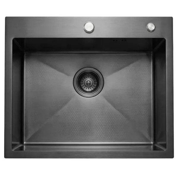 Мойка кухонная Blantek FS-5848HN Honeycomb Nano Black ECO вороненая сталь Мойка кухонная Blantek FS-5848HN Honeycomb Nano Black ECO вороненая сталь