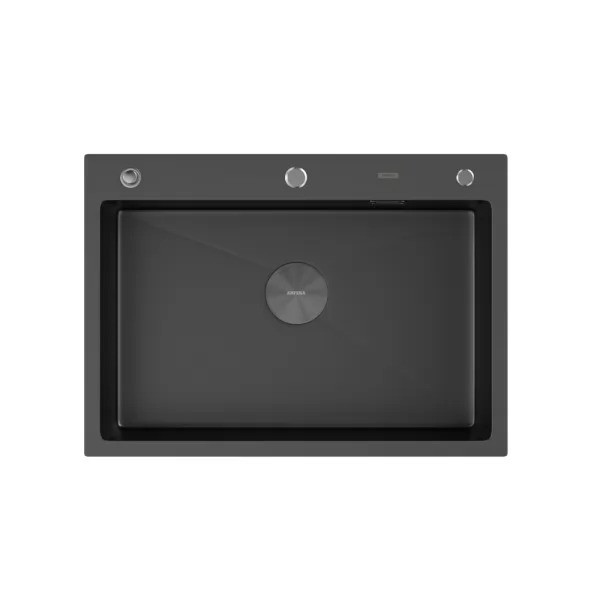 Мойка кухонная Arfeka ECO AR 700*500 POP-UP BLACK PVD NANO Мойка кухонная Arfeka ECO AR 700*500 POP-UP BLACK PVD NANO