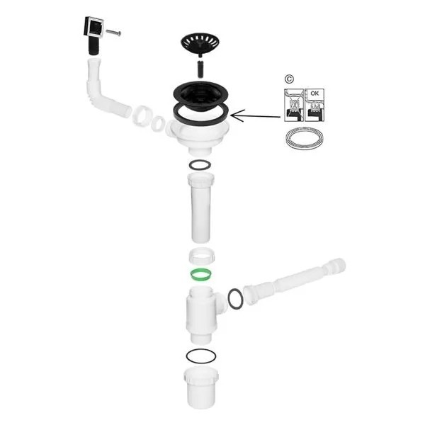 Мойка кухонная Wisent WS-33045B графит Мойка кухонная Wisent WS-33045B графит