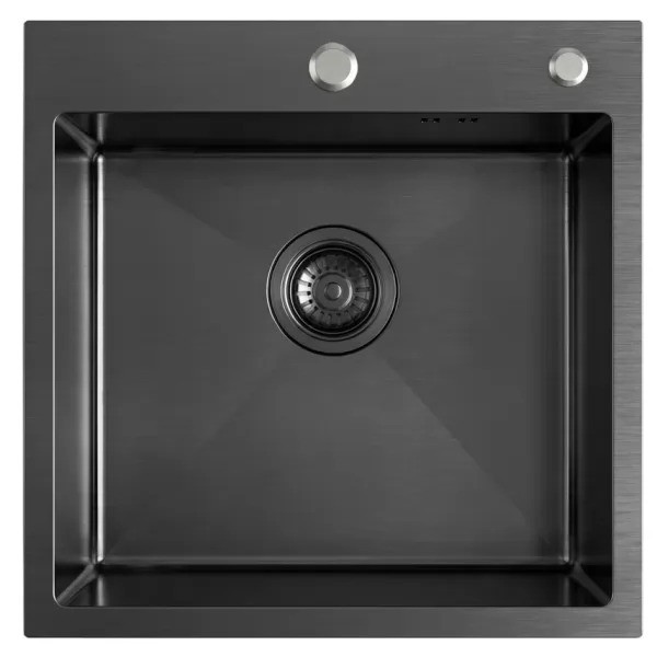 Мойка кухонная Blantek FS-5050B Nano Black ECO вороненая сталь Мойка кухонная Blantek FS-5050B Nano Black ECO вороненая сталь