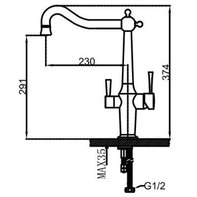 Смеситель Gappo G4398-14 Смеситель Gappo G4398-14