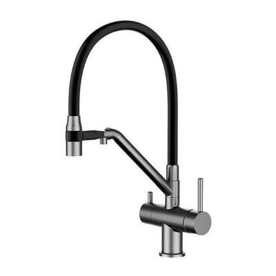 Смеситель Gappo G4398-89 (оружейная сталь + чёрный) Смеситель Gappo G4398-89 (оружейная сталь + чёрный)