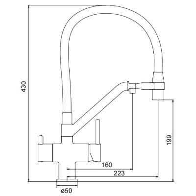 Смеситель Gappo G4398-89 (оружейная сталь + чёрный) Смеситель Gappo G4398-89 (оружейная сталь + чёрный)