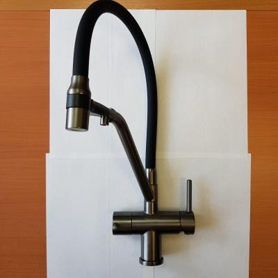 Смеситель Gappo G4398-89 (оружейная сталь + чёрный) Смеситель Gappo G4398-89 (оружейная сталь + чёрный)