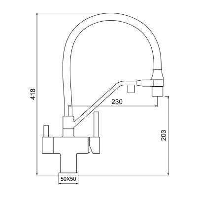 Смеситель Gappo G4395-66 (чёрный) Смеситель Gappo G4395-66 (чёрный)