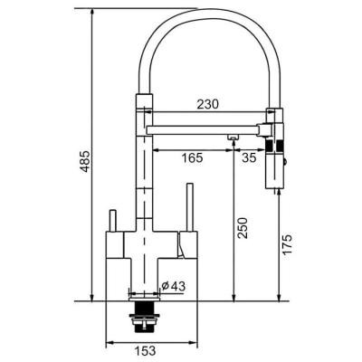 Смеситель Gappo G4397-80 Смеситель Gappo G4397-80