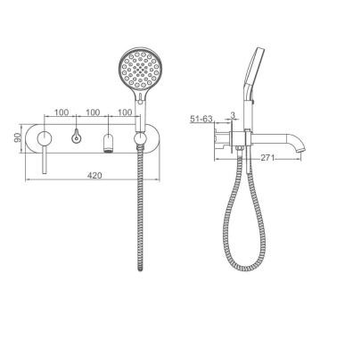 Смеситель Gappo G3306-3 Смеситель Gappo G3306-3
