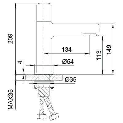 Смеситель Gappo G1052-80 (хром) Смеситель Gappo G1052-80 (хром)