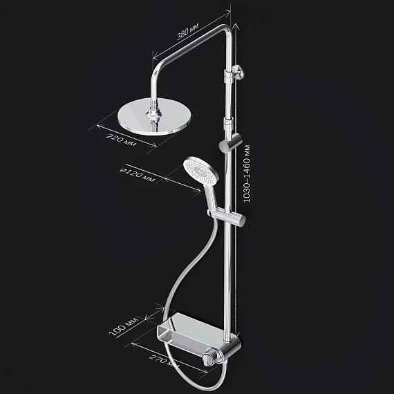 Душевая стойка AM.PM X-Joy F0785A600 хром Душевая стойка AM.PM X-Joy F0785A600 хром